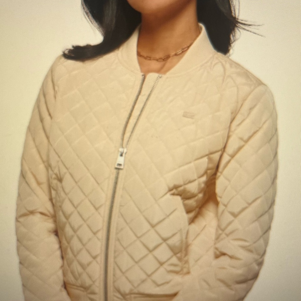 Levi’s Diamond Quilted Y2K Bomber Jacket cream size Medium Women’s full zip